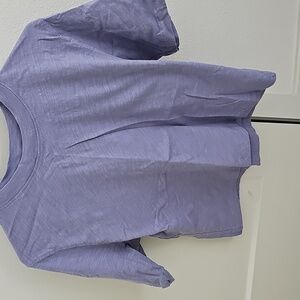 Women  Richer Poorer Light Purple Cotton Crop Tee 100% Cotton Medium